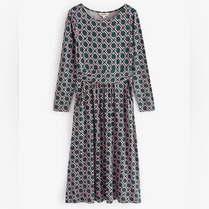 Boden Black and Pink Long Sleeve Dress